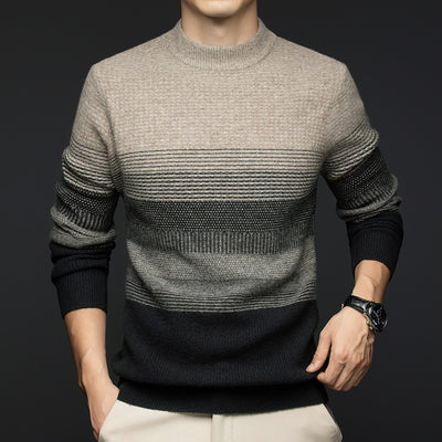 Pure Wool Half Turtleneck Thick Warm Sweater
