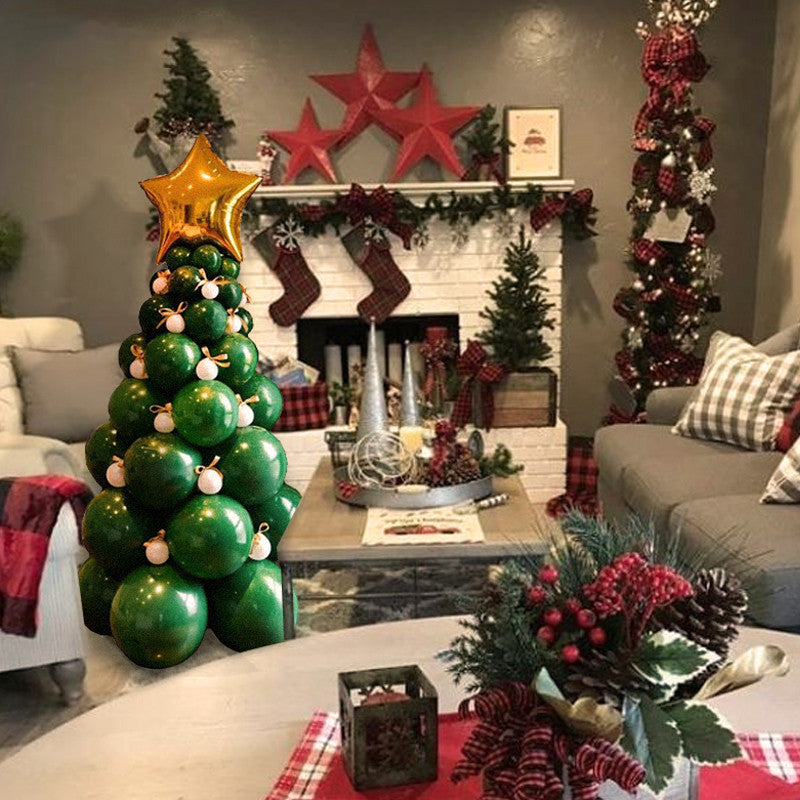 Christmas Dark Green Latex Balloon Package